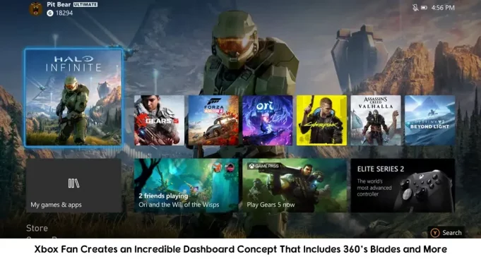 Xbox Fan Creates an Incredible Dashboard Concept That Includes 360’s Blades and More